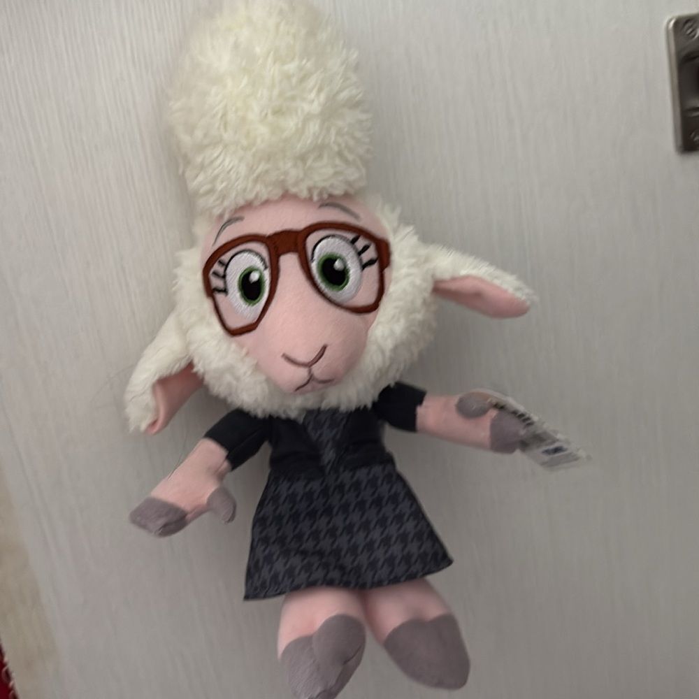 Zoot Sheep Plush with Black and Pink Accents